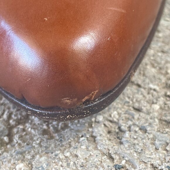 VIA SPIGA LEATHER WOMEN'S POINTED TOE CUT-OUT FLATS TAN SIZE 5.5 - Picture 13 of 13